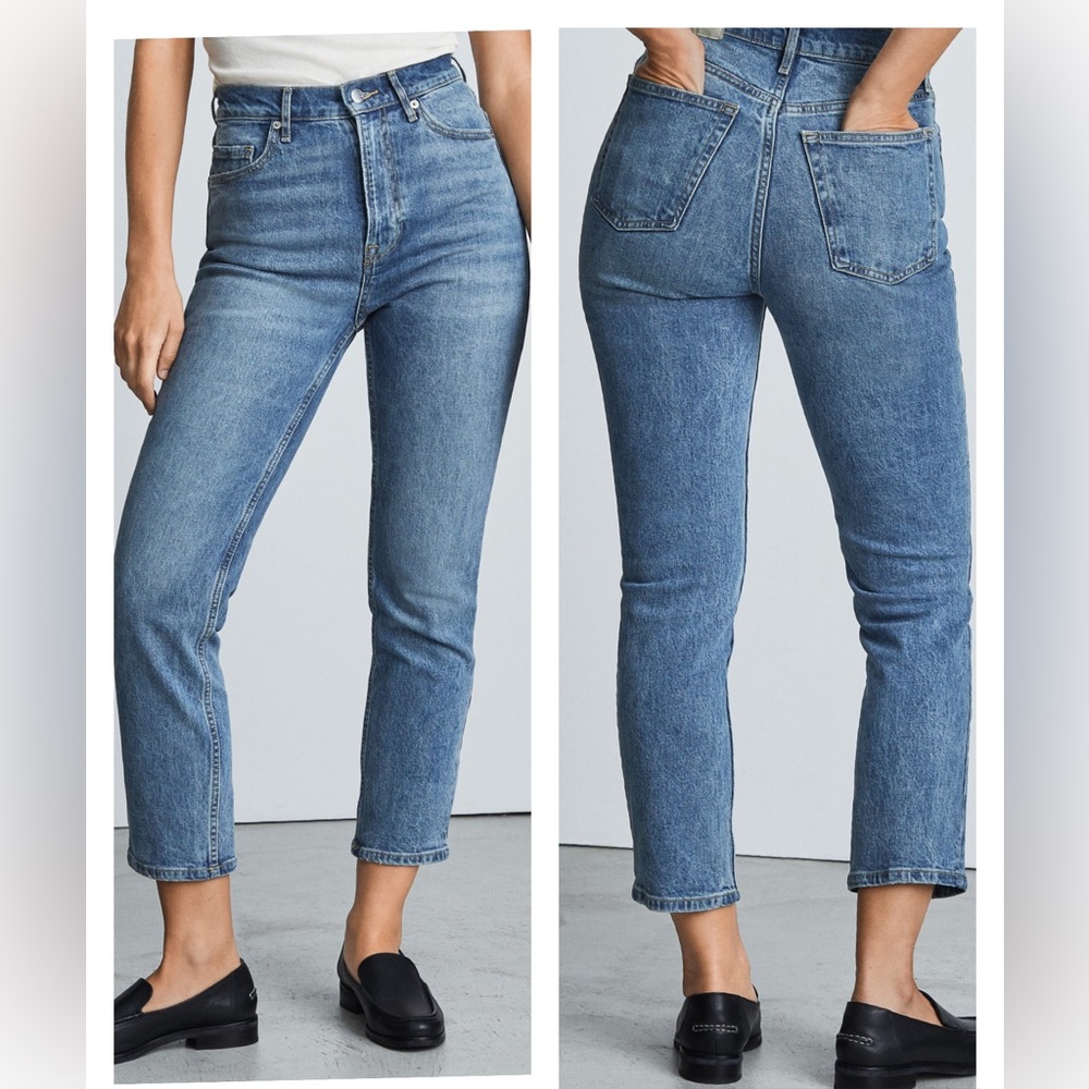 Everlane Original Cheeky High Rise  Crop Jeans Size 28